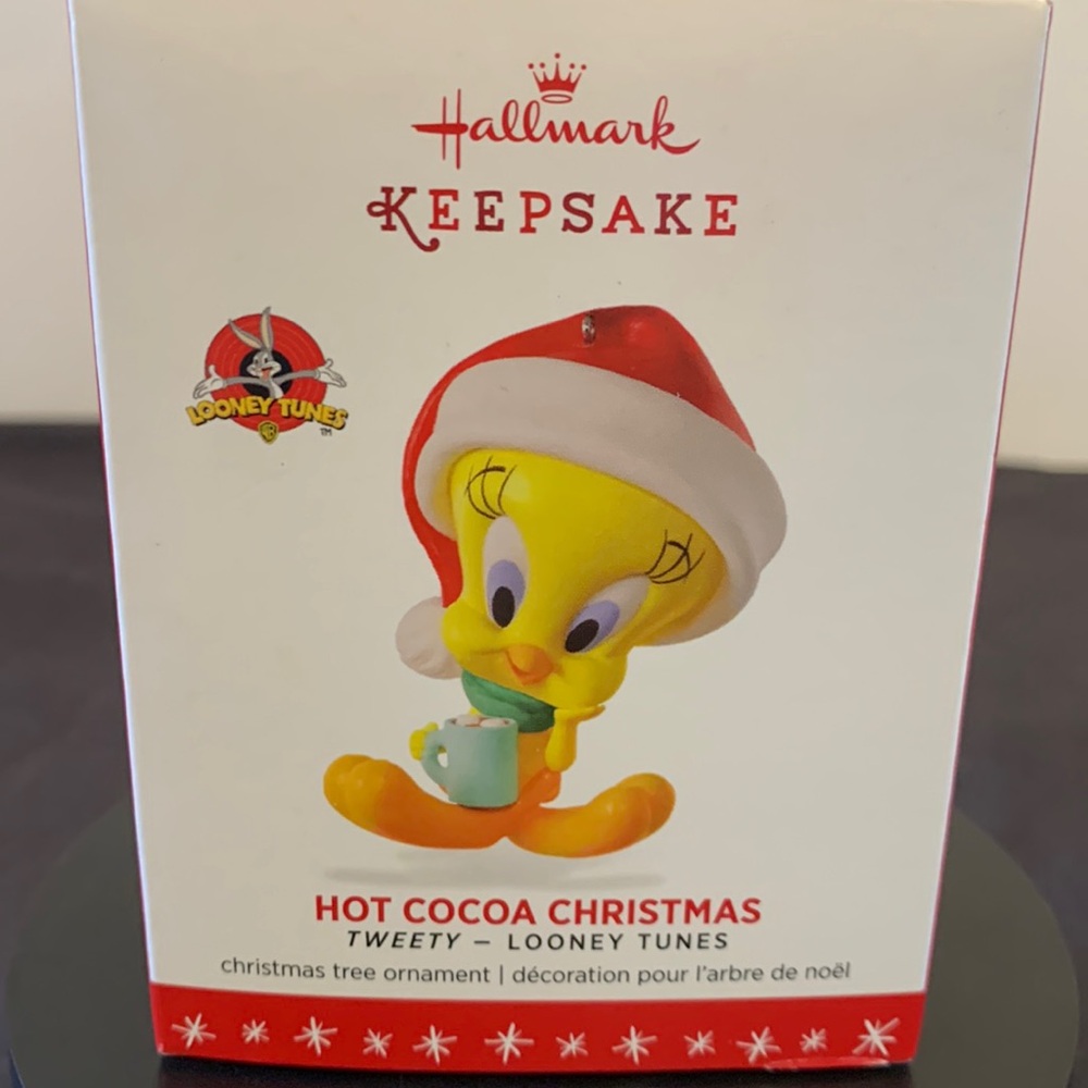 Hallmar tweety Bird Hot cocoa Christmas Looney tunes Keepsakes Ornament NIB 2016